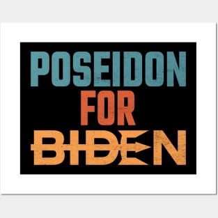 Poseidon For Biden Posters and Art